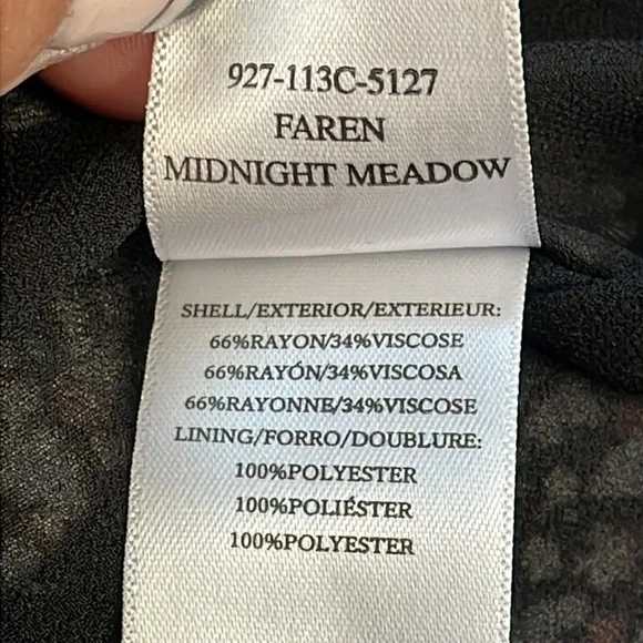 New Rails Faren Floral Ruffled Mini Dress Midnight Meadow Long Sleeve Smocked M - Picture 14 of 16